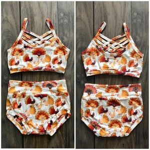 EEUC Custom Thanksgiving Turkey 2PC Dance Set Convention Wear - Multiple Sizes